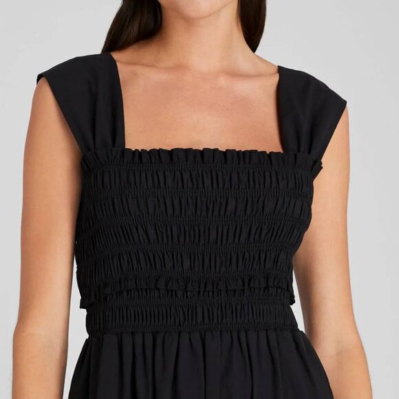 Club Monaco Cotton Smocked Bodice Maxi Dress NWT Size L - Picture 8 of 9